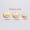 5pc Stainless Steel Round Blank Tag Pendants Charms Accessories Custom Logo Acceptable for DIY Necklace Bracelet Jewelry Making