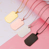 5pc/a Lot Stainless Steel ID Blank Dog Tags Necklace Round Bead Chain For Men Army Pendant  Hip Hop Jewelry