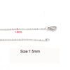 5pcs 316L Stainless Steel 1 1.5 2mm Rolo Link Chain Necklace Gold Steel Tone 40 45 50 60CM Long Chain Lobster Clasp Necklace