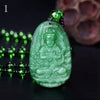 5pcs Natural Jade Necklace Wholesale And Retail Pure Natural Hand-Carved Qing Jade Buddha Necklace Pendant Size 50Mm*31Mm Gift