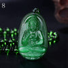 5pcs Natural Jade Necklace Wholesale And Retail Pure Natural Hand-Carved Qing Jade Buddha Necklace Pendant Size 50Mm*31Mm Gift
