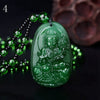 5pcs Natural Jade Necklace Wholesale And Retail Pure Natural Hand-Carved Qing Jade Buddha Necklace Pendant Size 50Mm*31Mm Gift