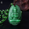 5pcs Natural Jade Necklace Wholesale And Retail Pure Natural Hand-Carved Qing Jade Buddha Necklace Pendant Size 50Mm*31Mm Gift