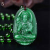 5pcs Natural Jade Necklace Wholesale And Retail Pure Natural Hand-Carved Qing Jade Buddha Necklace Pendant Size 50Mm*31Mm Gift