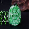 5pcs Natural Jade Necklace Wholesale And Retail Pure Natural Hand-Carved Qing Jade Buddha Necklace Pendant Size 50Mm*31Mm Gift