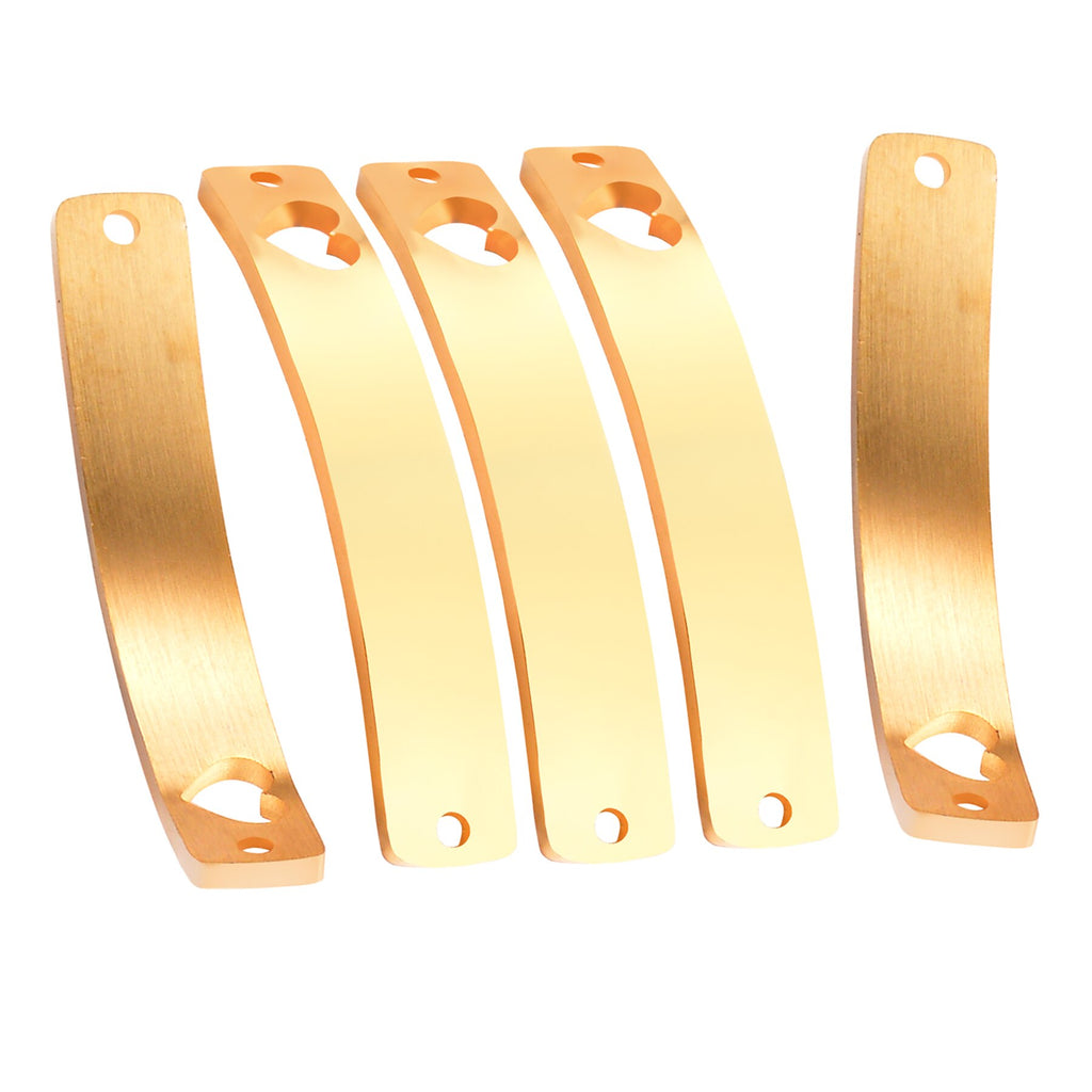 5pcs Stainless Steel Blank Dog Tags Pendant Men Women Bracelet Necklace Jewelry Makings