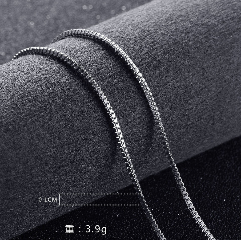 5pcs/lot  925 color Silver 1MM Box chain necklace for women Men 16-24inch wedding accessories party jewelry gifts