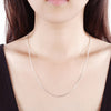 5pcs/lot  925 color Silver 1MM Box chain necklace for women Men 16-24inch wedding accessories party jewelry gifts