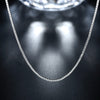 5pcs/lot  925 color Silver 1MM Box chain necklace for women Men 16-24inch wedding accessories party jewelry gifts