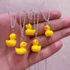 5pcs/set Cute Small Cartoon Little Yellow Duck Charms Pendant Necklace Handmade Creative Accessories Jewelry