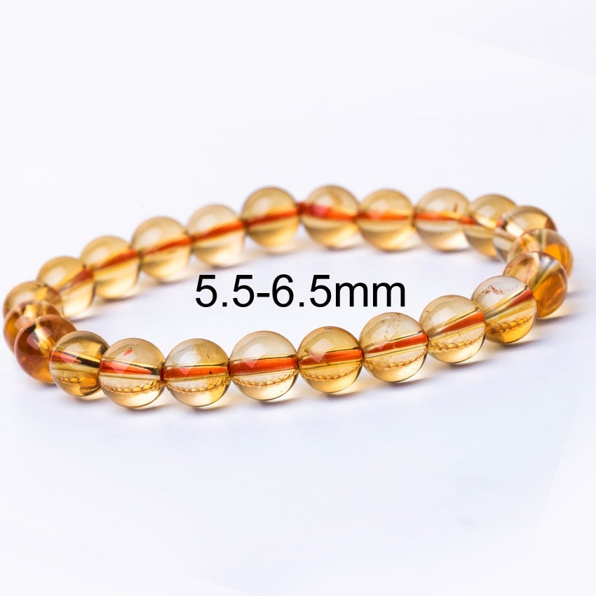 6-10mm Bright Citrine Bracelet Citrine Beads Natural Stone Bracelet Buddha Charms men's bracelets Bangles Jewelry Gift For Men