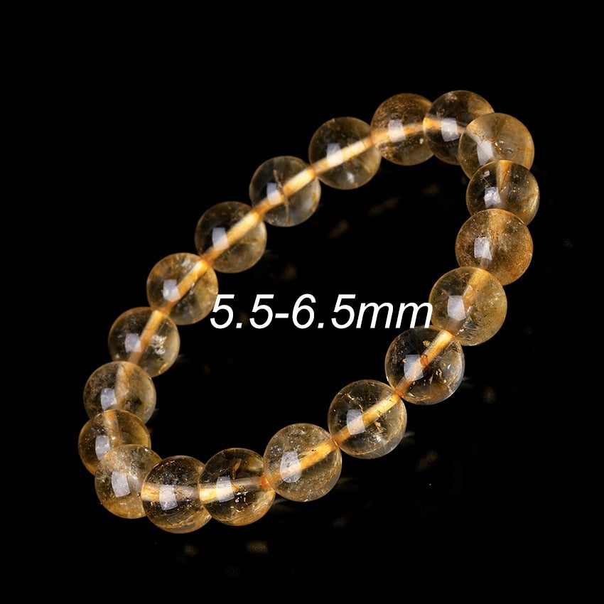 6-10mm Citrine Bracelet Citrine Crystal Friends Bracelets For Women Yellow Bead Bracelet Charms Jewelry citrine bilezik
