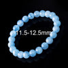 6-12mm Aquamarine Bracelet Femme Aquamarine Beads Bracelet Round Blue Natural Stone Beads Stretch Bracelets For Women