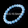 6-12mm Aquamarine Bracelet Femme Aquamarine Beads Bracelet Round Blue Natural Stone Beads Stretch Bracelets For Women