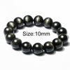 6-16mm A+ Natural Obsidian Buddha Bracelet Bead Bracelet Men Jewelry Valentine's D Gift Couple Bracelets