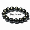 6-16mm A+ Natural Obsidian Buddha Bracelet Bead Bracelet Men Jewelry Valentine's D Gift Couple Bracelets