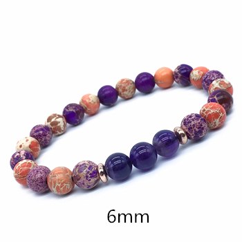 6/8/10mm Bead Natural Amethyst Bracelet Women Couple Natural Stone Bracelet Male Amethyst Mens Bracelets & Bangles