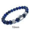 6/8/10mm Blue Tiger Eye Dog Bracelet For Men AAA Zircon Pitbull Dog Paw Beads Bracelet Man Male Natural Stone Bracelet Femme