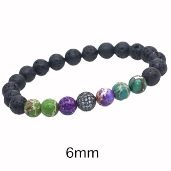 6/8/10mm Natural Citrine Beads Bracelet Ladies Lava Stone Bracelet For Men Amethyst Natural Stone Bracelet For Women