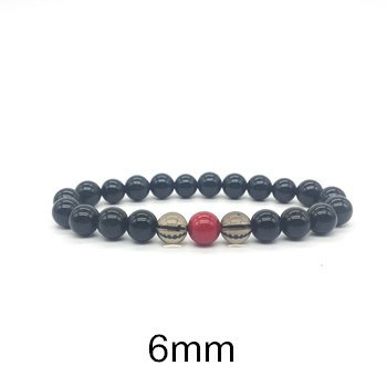 6/8/10mm Natural Obsidian Bead Bracelet Couple Black Red Best Friend Bracelet Set Coral Natural Stone Red Friends Bracelets