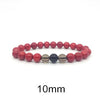 6/8/10mm Natural Obsidian Bead Bracelet Couple Black Red Best Friend Bracelet Set Coral Natural Stone Red Friends Bracelets