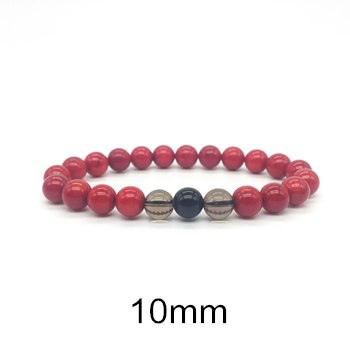 6/8/10mm Natural Obsidian Bead Bracelet Couple Black Red Best Friend Bracelet Set Coral Natural Stone Red Friends Bracelets