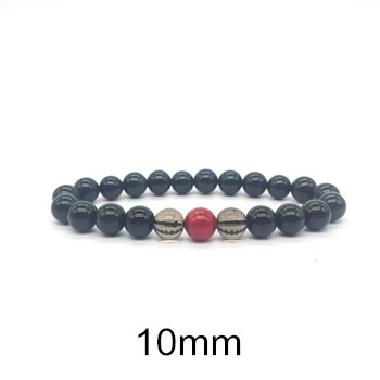 6/8/10mm Natural Obsidian Bead Bracelet Couple Black Red Best Friend Bracelet Set Coral Natural Stone Red Friends Bracelets