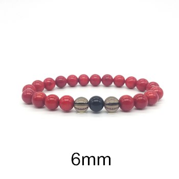 6/8/10mm Natural Obsidian Bead Bracelet Couple Black Red Best Friend Bracelet Set Coral Natural Stone Red Friends Bracelets