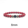 6/8/10mm Natural Obsidian Bead Bracelet Couple Black Red Best Friend Bracelet Set Coral Natural Stone Red Friends Bracelets