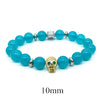 6/8/10mm Natural Purple Agate Mens Bracelets For Girls Sunstone Bead Bracelet Women Hand Charms Stone Skull Bracelet Homme 2020