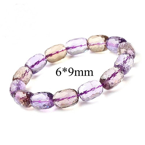 6*9mm Amethyst Beads Bracelets & Bangles Ametrine Natural Crystals Woman Bracelet Charms Bracciali Mother Gift