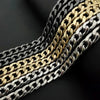 6/9mm Stainless Steel Chain Necklace for Men Women Curb Cuban Link Chain Gold Color Punk Choker Necklace Hip Hop Man Jewelry