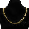 6/9mm Stainless Steel Chain Necklace for Men Women Curb Cuban Link Chain Gold Color Punk Choker Necklace Hip Hop Man Jewelry
