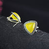 6 Color Natural Stone Agate Black Earrings 100% Sterling Silver 925 Jewelry Gifts Ethnic Jade Topaz Opal Earrings For Women SE77