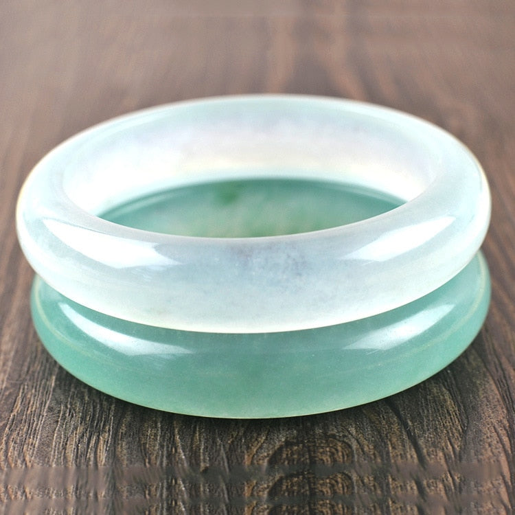 60-63mm Inner Diameter Grade A High Quality Natural Burma Jade Bangles Fine Gemstone Jade Bracelet Jewelry For Women Gifts