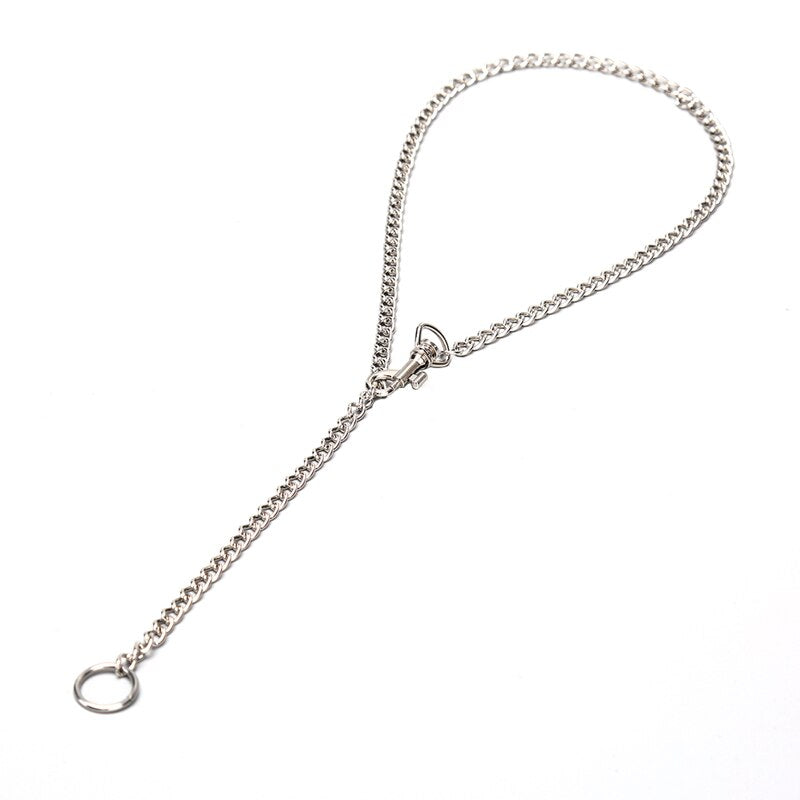 60cm Handmade  Chain Choker Necklace For Women Men Girls Punk Gothic  Cool Metal Chain Collar With O Round