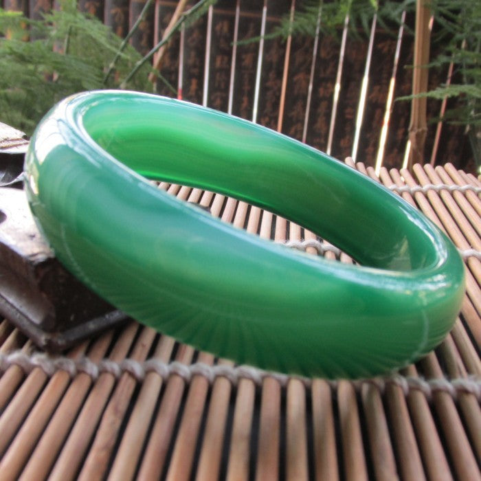 61mm natural green Sardonyx Bracelet Large Caliber green jade royal jade bracelets NSW