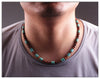 6MM brown stone bead Surfer Necklace for men tribal