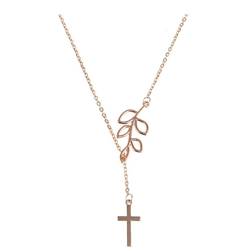 6PCS Catholic Fashion Vintage Gold Silver Cross Pendant Necklace For Women Simple Layered Necklaces Christian Jewelry Gift