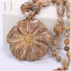 6PCS   and retail 5*5CM Natural Women Necklace Men Flowers Pendant Crystal Power Female Short Fine Jewelry Fashion Gift