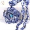 6PCS   and retail 5*5CM Natural Women Necklace Men Flowers Pendant Crystal Power Female Short Fine Jewelry Fashion Gift