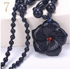 6PCS   and retail 5*5CM Natural Women Necklace Men Flowers Pendant Crystal Power Female Short Fine Jewelry Fashion Gift