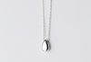 6mm*4mm Small Tinny ) White/ Black Enamel Waterdrops Pendant Necklace 100% Real. 925 Sterling Silver Fine Jewelry GTLX1565