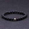 6mm 5 Styles Tiger Eyes Lava Stone Bracelet Set Couple White Natural Stone Bracelet Beads Charm Bracelet Men Women