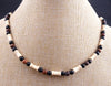6mm Bead with white bone spacer stone beads Surfer Necklace for men tribal jewelry