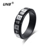 6mm Figure Colorful Black Spinner Rings Dull Polish Stainless Steel Rings for Women High Quality Fashion Lucky Jewelry Gifts
