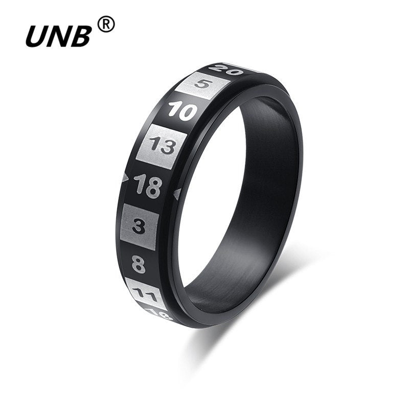 6mm Figure Colorful Black Spinner Rings Dull Polish Stainless Steel Rings for Women High Quality Fashion Lucky Jewelry Gifts