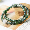 6mm Natural Agate Bracelet Women Moss Agate Beads Bracelet Ladies Natural Stone Bracelet Femme