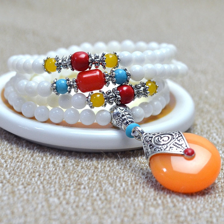 6mm Natural White Pearl Beaded Jewelry Fine Gemstone 108pcs Beaded Jewelry Bracelets For Woman As Gifts,Can Drop Shipping