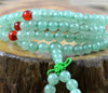 6mm Natural green aventurine gemstone beads Tibetan Buddhist 108 Prayer Beads Gourd mala Prayer Bracelet for Meditation